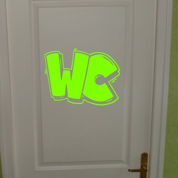 Exemple de stickers muraux: WC Graffiti
